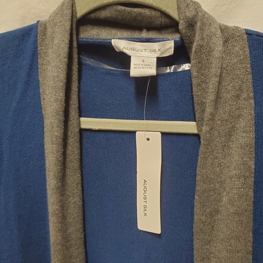 Augustine silk color block cardigan size Small - Picture 2 of 5